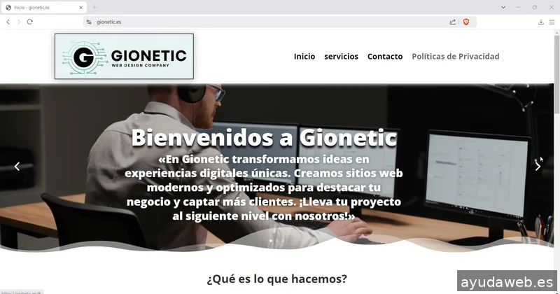 Diseño de páginas web en Tres cantos | Gionetic.es | Desarrollador web