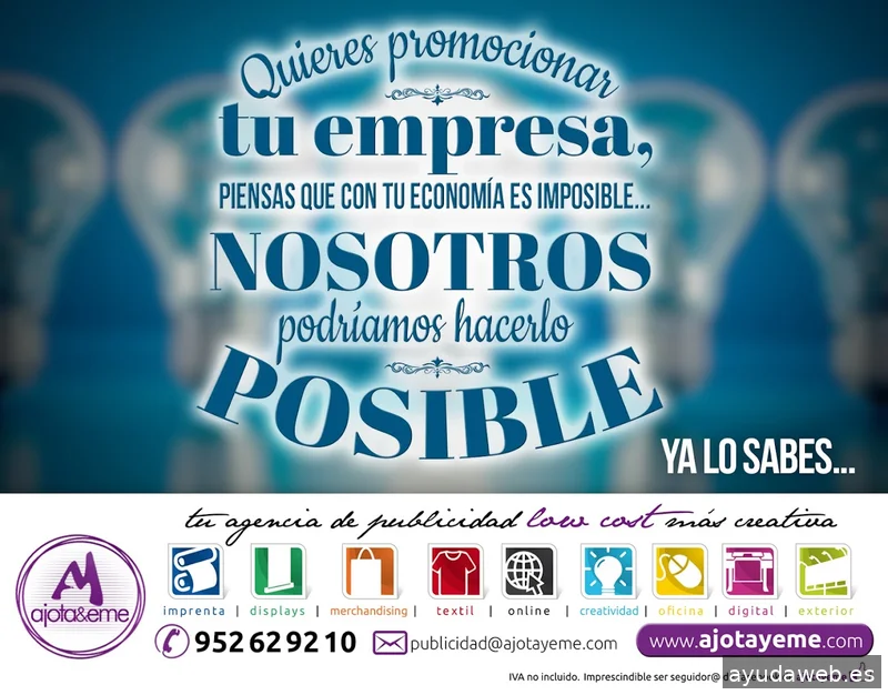 Ajotayeme, tu agencia de publicidad LowCost + Creativa