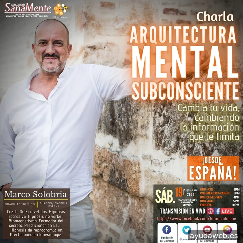 Coach Personal Marco Solobria, Mentor, Hipnólogo y Escritor, especializado en aumentar las ventas y la visibilidad online.