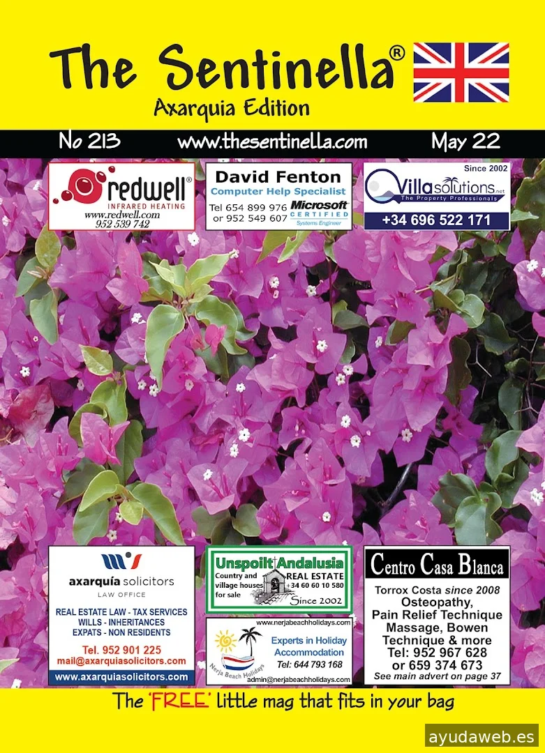 The Sentinella Advertising Magazine For Axarquia