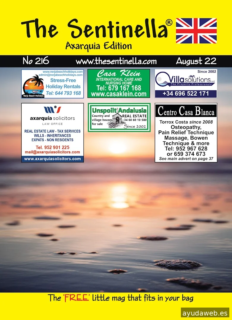 The Sentinella Advertising Magazine For Axarquia