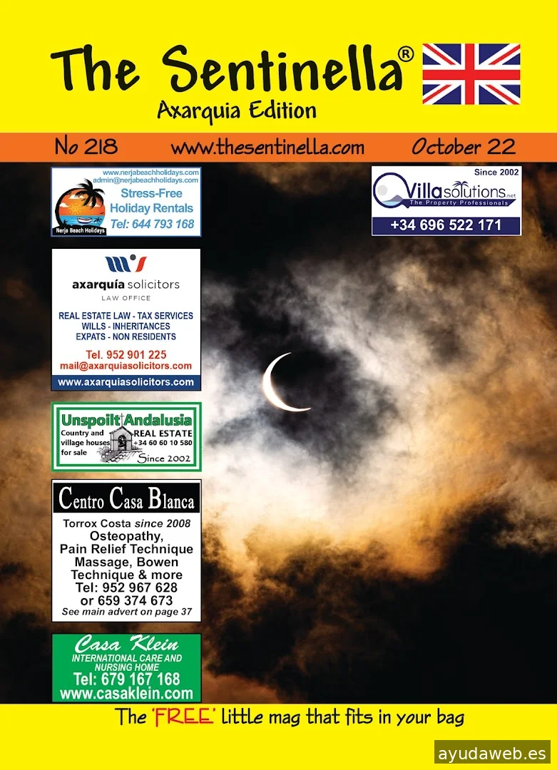 The Sentinella Advertising Magazine For Axarquia