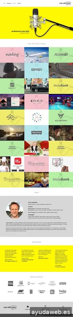 Webísimo - Alexandra Tribute, English-Speaking Web Designer Barcelona