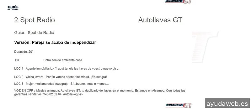 Rodés Copywriter