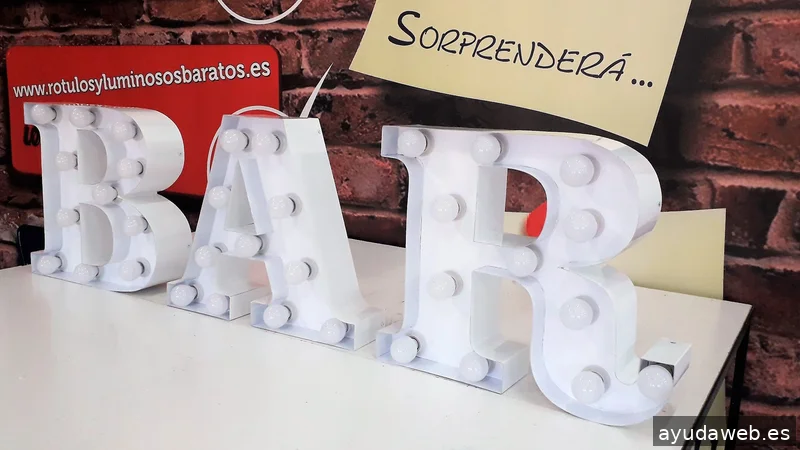 Rótulos y luminosos baratos