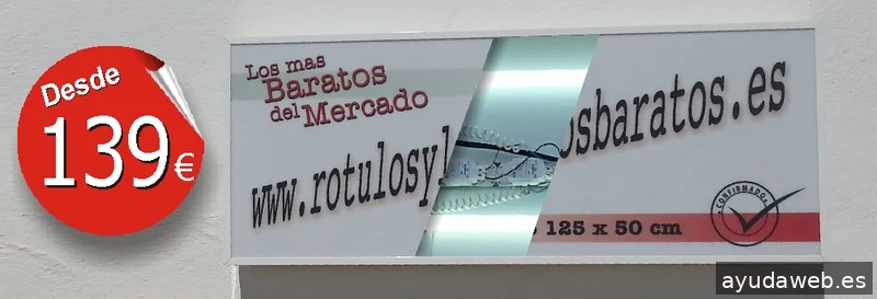 Rótulos y luminosos baratos