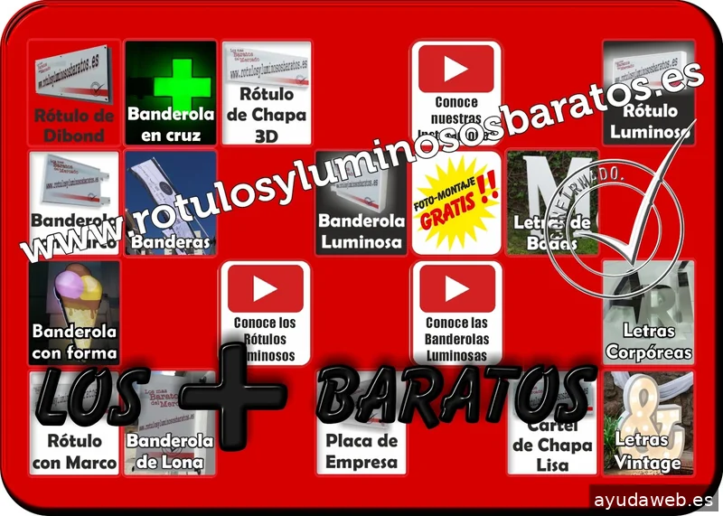 Rótulos y luminosos baratos