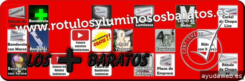 Rótulos y luminosos baratos