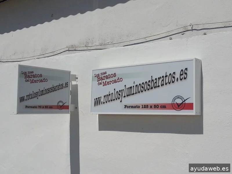 Rótulos y luminosos baratos