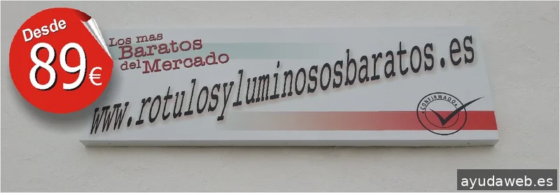 Rótulos y luminosos baratos