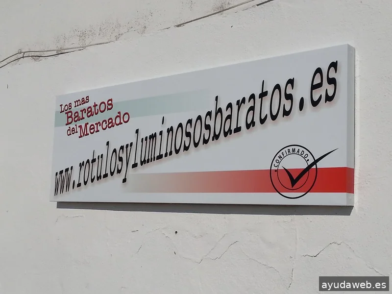 Rótulos y luminosos baratos