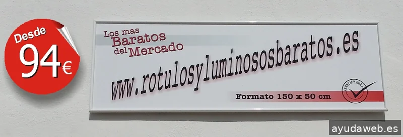 Rótulos y luminosos baratos