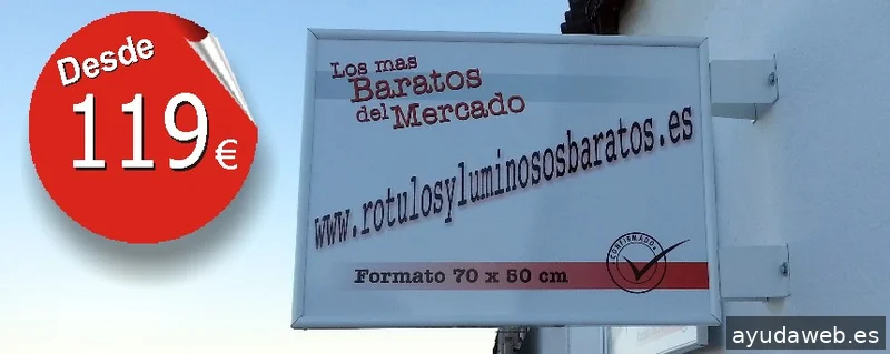 Rótulos y luminosos baratos