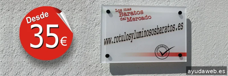 Rótulos y luminosos baratos