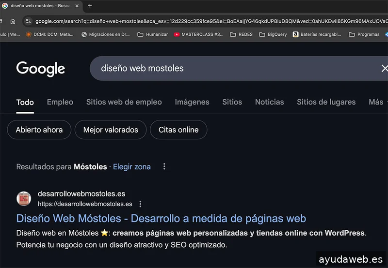 Desarrollo Web Móstoles - Diseño y Posicionamiento Web