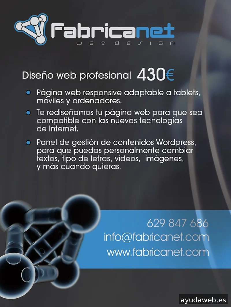 Crear página web, FabricaNet Web Design SL
