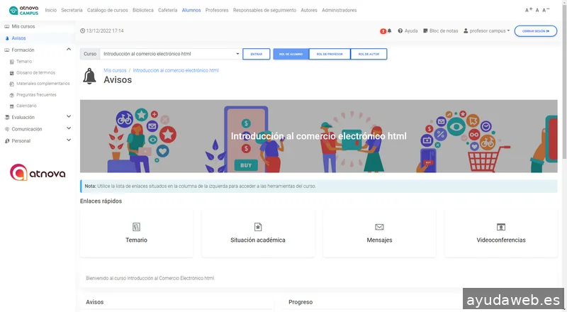 Atnova - Software de eLearning y plataforma eCommerce