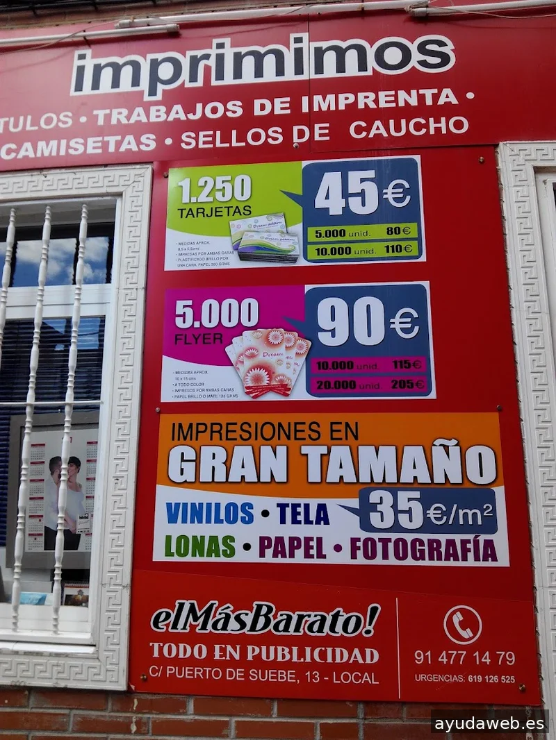 El Más Barato.Imprenta.Rótulos.Diseño Gráfico.Vinilos.Fotocopias al Mayor
