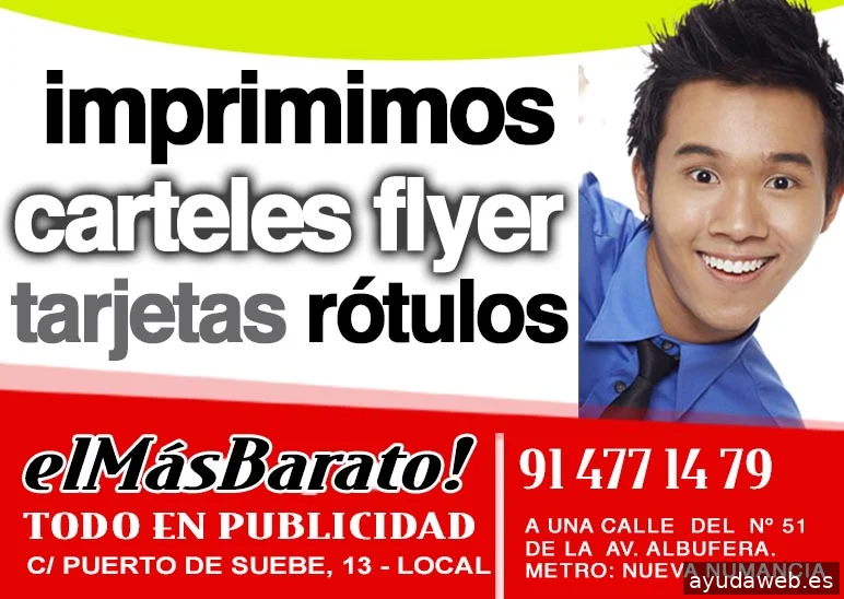 El Más Barato.Imprenta.Rótulos.Diseño Gráfico.Vinilos.Fotocopias al Mayor
