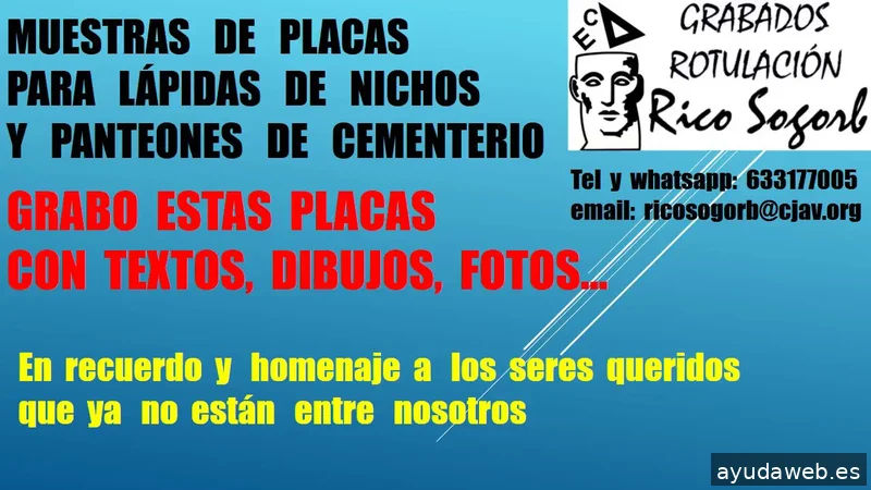 Grabado Impresiones Rótulos Rico Sogorb