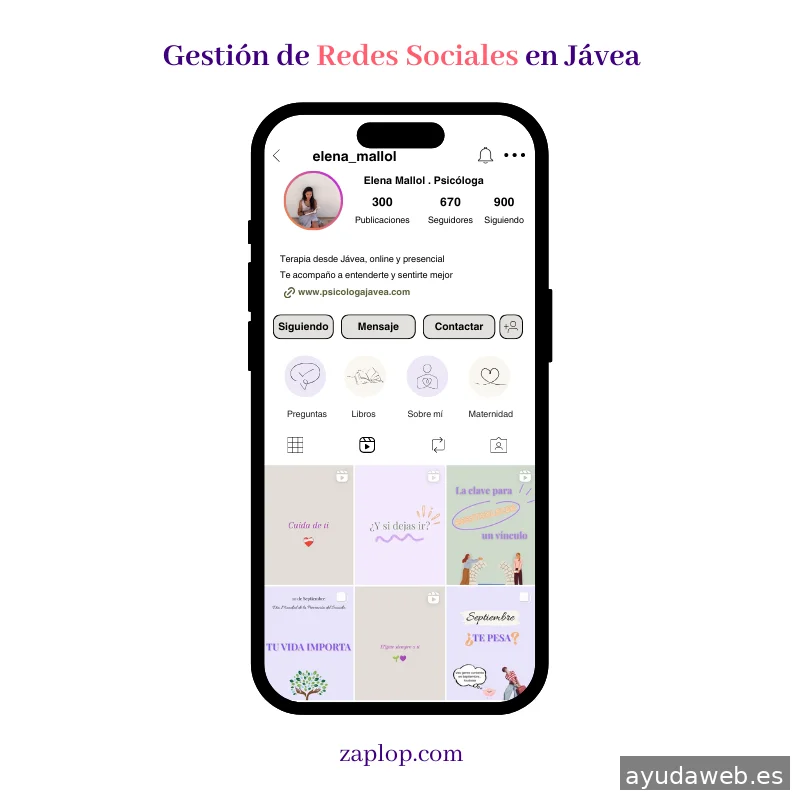 Zaplop - Diseñadora web y community manager en Jávea