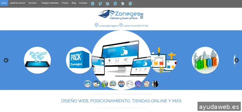 Diseño web Toledo Zonages
